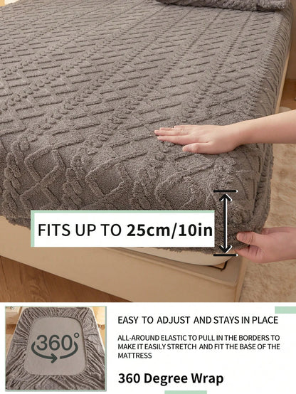 1pcs lambswool bedspread, soft and comfortable mattress cover, bedding, dustproof bedspread, fall and winter warm mattress prote