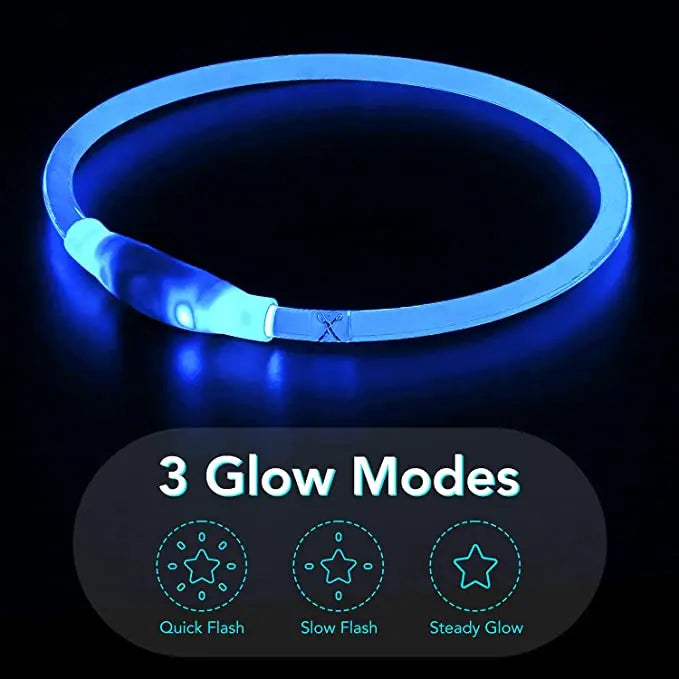 Led Luminous Dog Collar Light USB Charging Necklace, Flashing DIY Glowing Safety Anti Lost Cat Dogs Collar Accessories Supplies