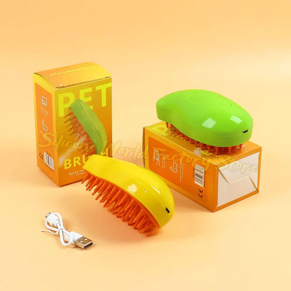 2025 Silicone World Cat Dog Pet Spray Massage Comb Electric Steam Brush Grooming 3 in 1 Pet Remove Tangles Loose Hair for Massage