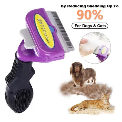 Pet Cat Hair Removal Combs Pet Grooming Brush Dogs Cats Hair Shedding Massage Combs Pet Fur Trimming Cleaning Dematting Brush