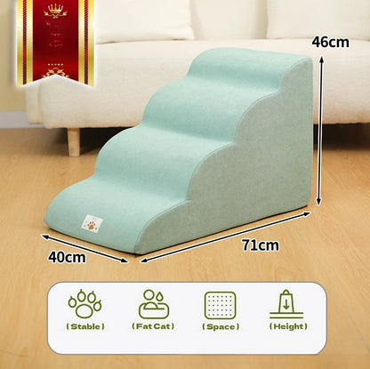 Pet 2/3 Step Stair Dog/Cat Ramp Ladder Memory Foam Sponge Dogs Sofa Removable and Washable Training Pet Ramp Stairs Pet Supplies