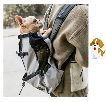 Breathable Dog Carrier Bag Portable Pet Outdoor Travel Backpack Reflective Carrier Bags for Cats French Bulldog Dog Accessories