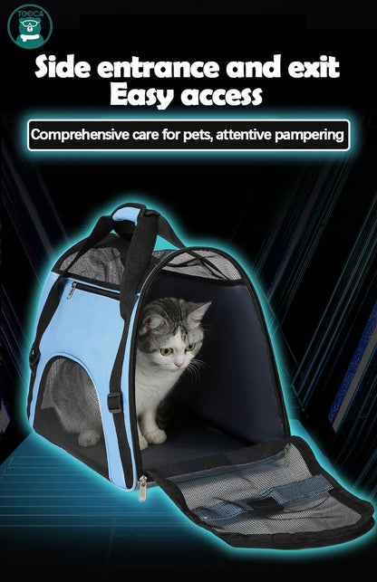 Cat Bags Portable Dog Carrier Bag Mesh Breathable Carrier Bags for Small Dogs Foldable Cats Handbag Travel Pet Bag Handbag