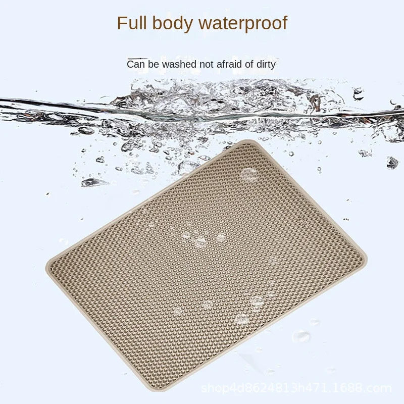 Large size Cat Litter Mat Eva Double Layer Waterproof Cat Litter Mat Pet Litter Box Mat Pet Toilet Cat Mat Cat Toilet Mat