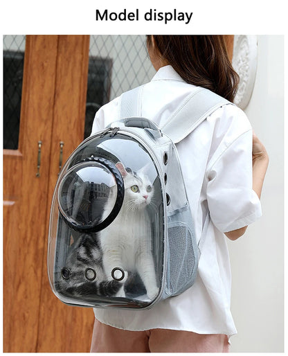 New Pet Cat Carrying Bag Breathable Portable Pet Outdoor Travel Backpack Transparent Bag Carrier Pet Transport Space Capsule Bag