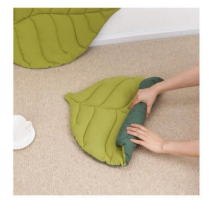 Cat Bed Mats Soft Cotton Leaf Shaped Kitten Cat Puppy Dog Bed Mat Sleep Blanket Home Pets Double Sided Pad Floor Rugs Washable