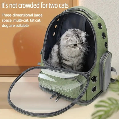 Portable Pet Carrier Backpack - Breathable, Comfortable, andStylish Bubble Bag for Cats and Dogs