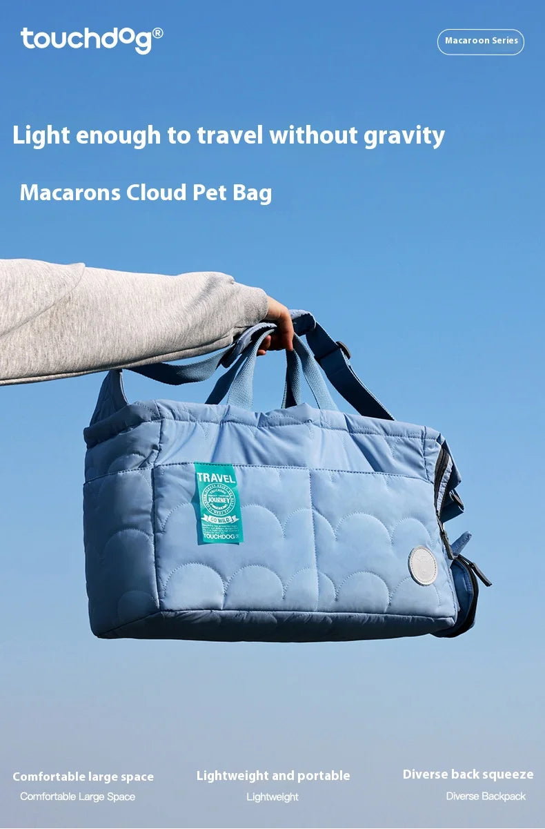 Touchdog Macaroon Pet Cat Bag Large Capacity Cat Cage Cat Backpack Load Capacity 10kg Outdoor Portable Pet Backpack