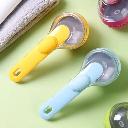 New Kitten Brush Pet Bath Brush Cleaning Brushes Long Handle Shower Brush Pet Supplies Cat Dog Pet Grooming Comb for Pet