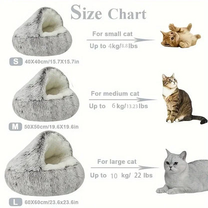 cats bag, Winter Plush Pet Cat Bed Round Cat Cushion Cat House 2 In 1 Warm Cats Basket Pet Sleep Bag Kitten Nest Kennel for Small Dog Cats