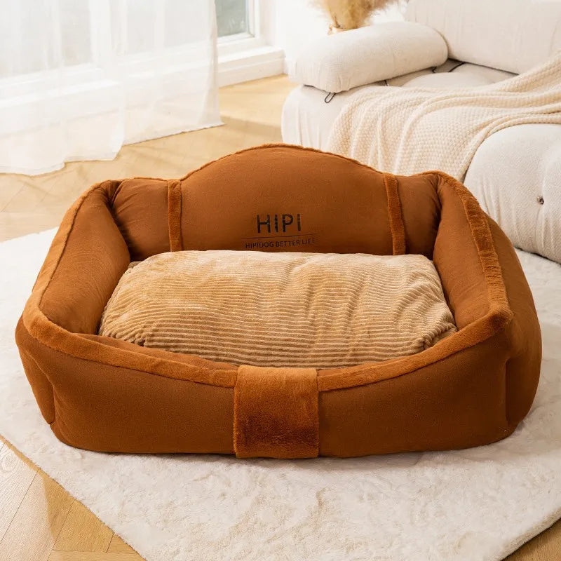 Big Dog Bed Dog Sofa Removable Washable Kennel Pet Large Sofa Plus Velvet Thick Deep Sleep Cushion Super Soft Mat For Dog Pet