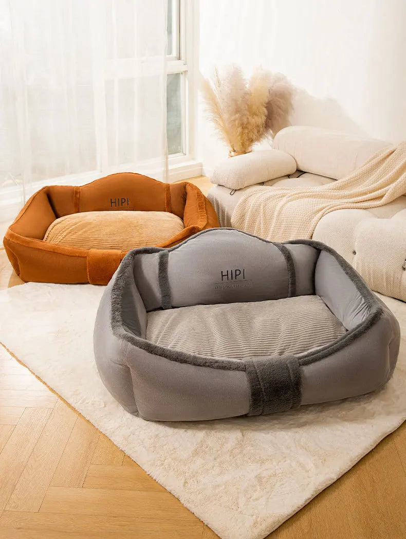 Big Dog Bed Dog Sofa Removable Washable Kennel Pet Large Sofa Plus Velvet Thick Deep Sleep Cushion Super Soft Mat For Dog Pet