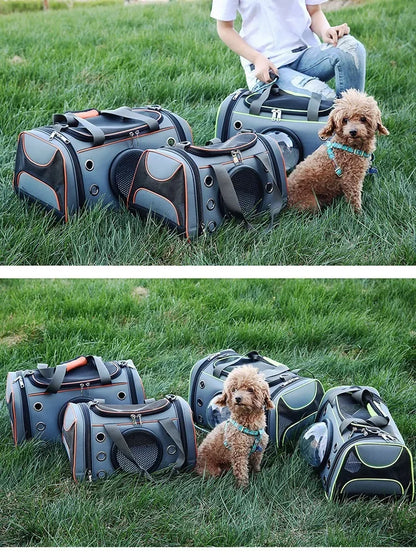 Dog Carrier Bag Pet Outing Portable Cat Dogs Handbag Crossbody Bag Breathable Large Capacity Cats Small Pet Dogs Slings Backpack