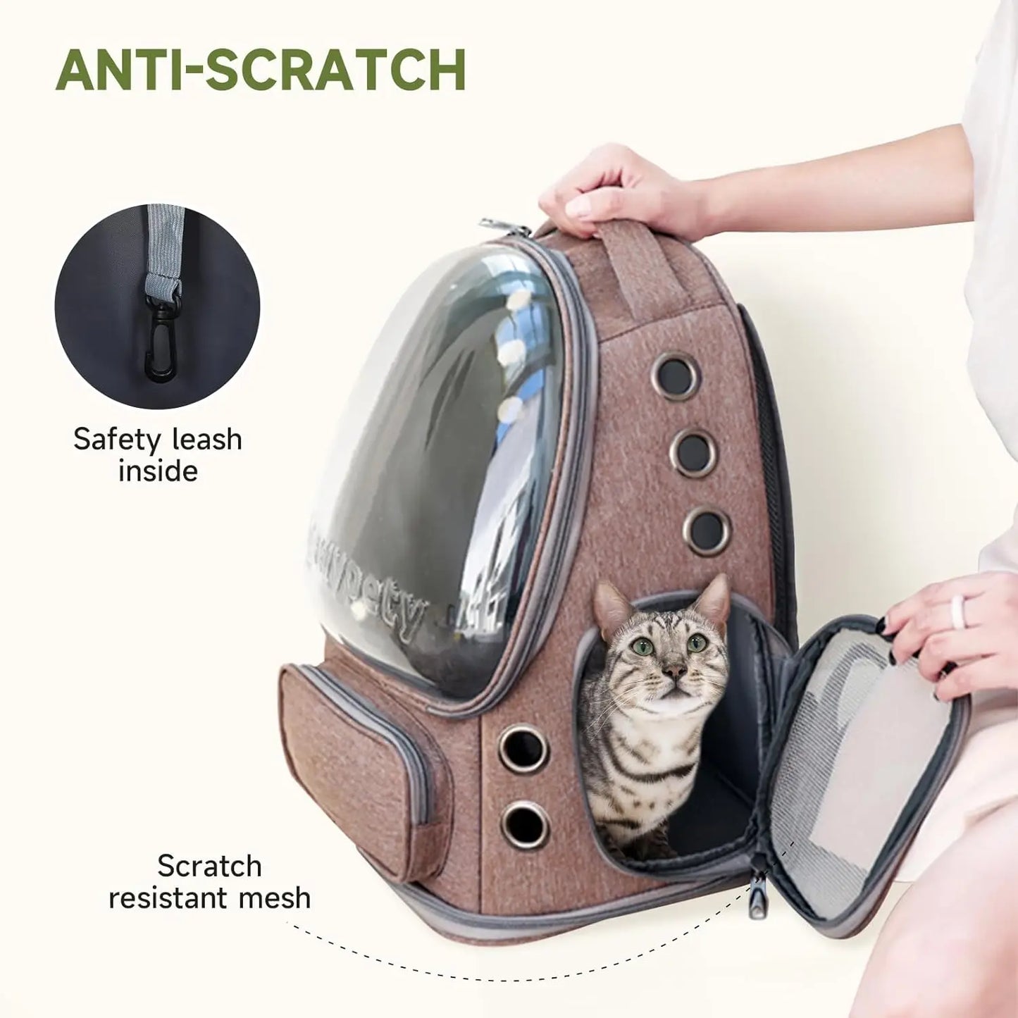 cats bag space design,Transparent Space Capsules Pet Cat Backpack Double Shoulder Breathable Pet Backpack Outdoor Portable Side-opening Cat Bag