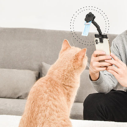 Pet Photography Tool Cat Dog Watching Lens Camera Selfie Stick for Cell Phone Attention-grabbing Snacks Props Holder Selfie Clip