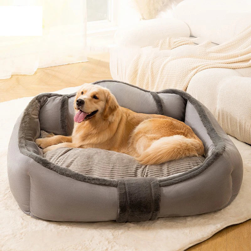 Big Dog Bed Dog Sofa Removable Washable Kennel Pet Large Sofa Plus Velvet Thick Deep Sleep Cushion Super Soft Mat For Dog Pet