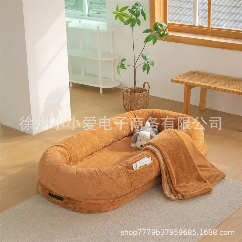 Oversized Dog and Human Bed Detachable Kennel Lazy Bed Sofa Dog and Human Sleeping Giant Kennel Cat and Dog Beds