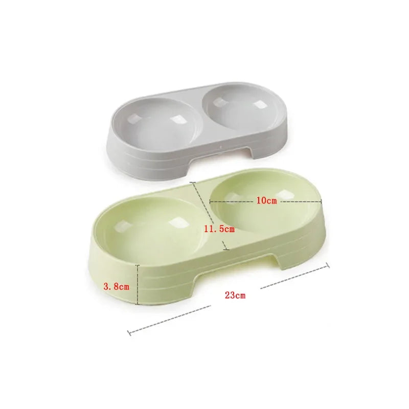 Double Pet Bowls Dog Food Water Feeder Stainless Steel Pet Drinking Dish Feeder Cat Puppy Feeding Supplies Small Dog Accessories