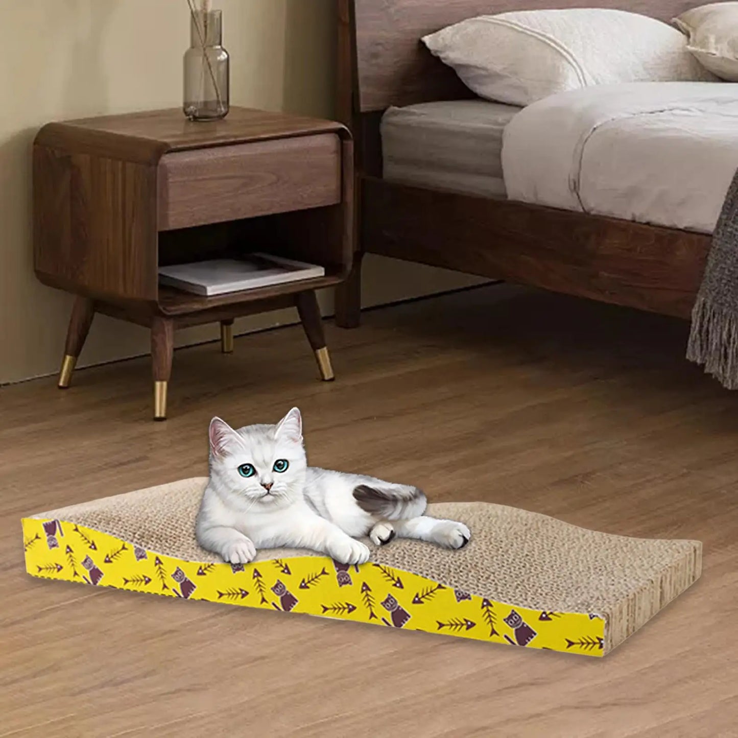 Cat Scratching Board Bed Cat Scratchers Cardboard Cat Scratch Pad Nest for Sleeping Playing Grinding Small Medium Large Cats