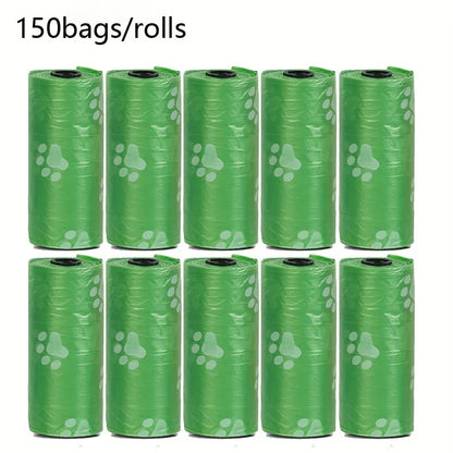 5/10/20 Rolls Thick Leak-Proof Dog Poop Bags for Outdoor Walks, Polyethylene Material, Animal Waste Disposal, Black or Gree