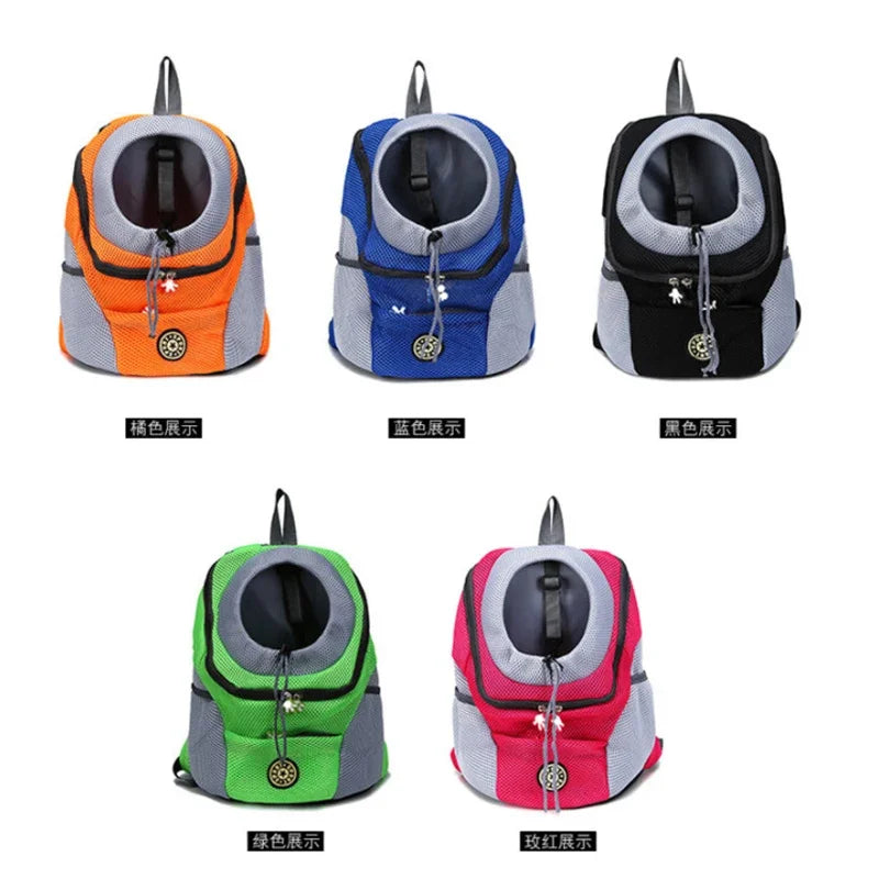 Pet Dog Carrier Cat Puppy Backpack Bag Breathable Portable Outdoor Travel Dog Puppy Head Out Chest Front Carrier Bag Backpack