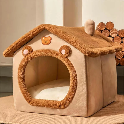 Foldable Pet House Removable Washable Cat House Puppy Cave Sofa Pet Bed House for Extra Small Dogs and Small and Medium Cats2024