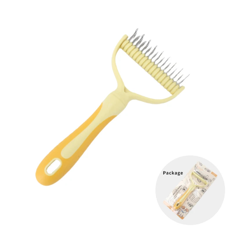 Cat brush Cat Fur Knot Cutter Pets Hair Removal Comb Dog Grooming Shedding Tools Double sided Stainless Brush Pet Products