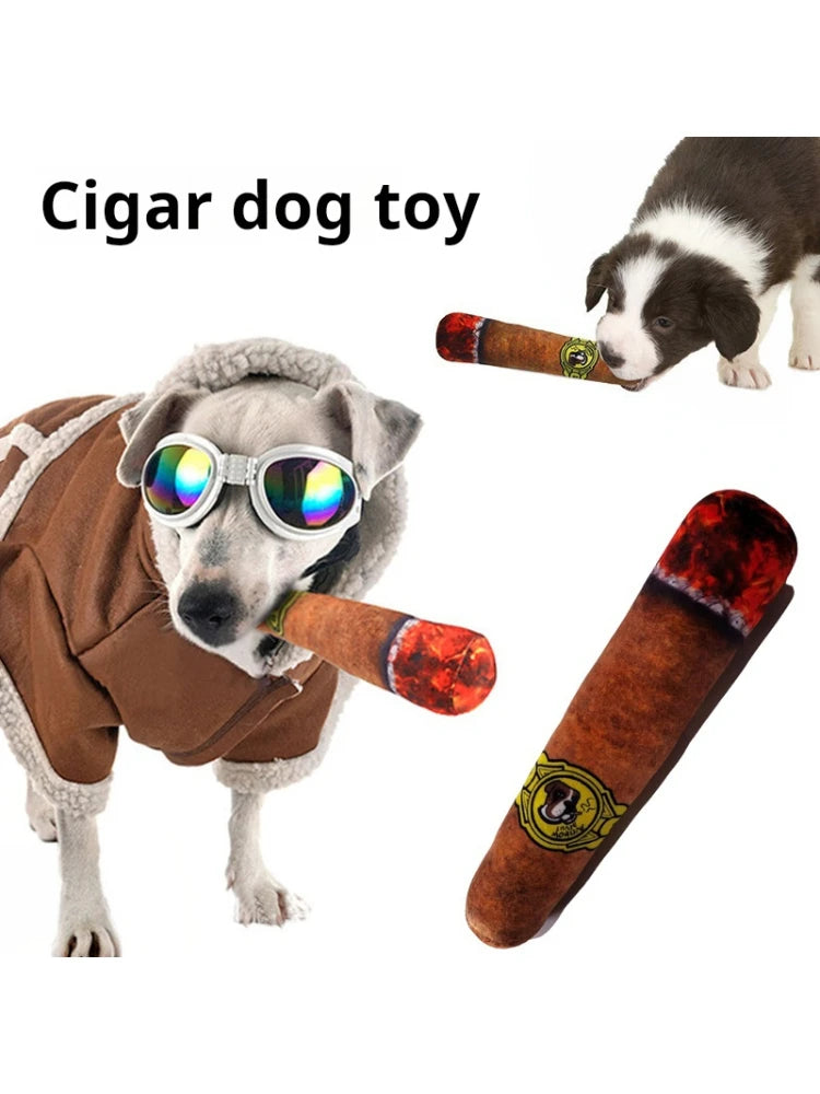 Interactive Dog Joint Sound Puppy Toys Cigar For Small Resistant Squeak Dogs Indestructible Dog Plush Chewing Toy Pet Bite Toys