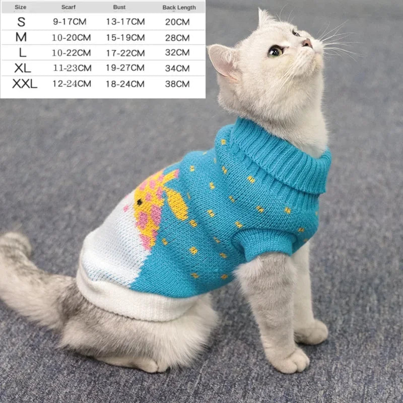 Cat Clothes Gatos Sweater Pet Dog Clothing for Small Medium Puppy Dogs Cats Winter Warm Coat Teddy Pug Jacket Soft Vest New