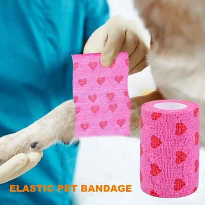 2/5/10Pcs Self-adhesive Elastic Bandage for Pet Dog Cat Leg Cover Protector Strap Medical Bandage Non-woven Cohesive Bandage