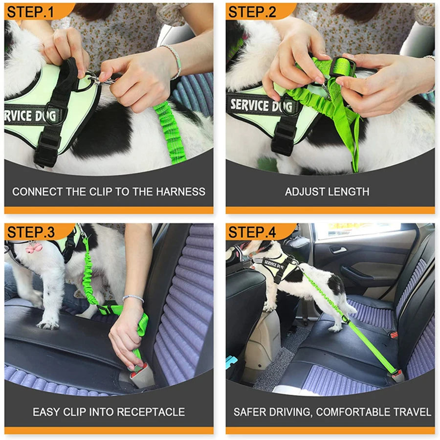 Pet supplies, car seat belts, dog leashes, retractable cushioning, elastic reflective safety ropes, dog leashes