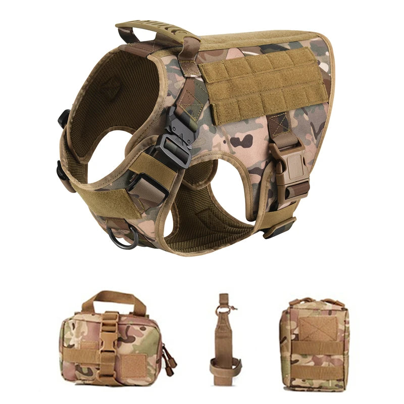 Tactical Military Vest Pet German Shepherd Golden Retriever Tactical  Training Dog Harness and Leash Set For All Breeds Dogs