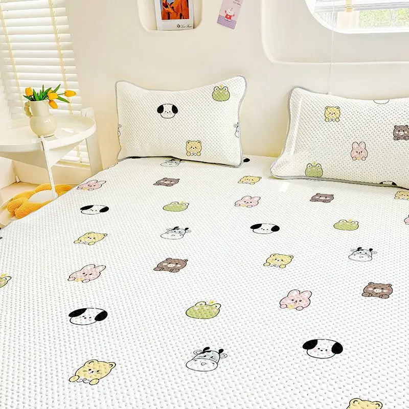 Bed Covers, Yanyangtian Summer cotton pad two-piece / three-piece cartoon series Cool and comfortable bed