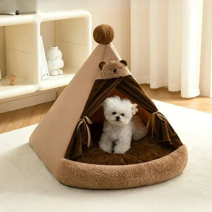 Dog Tent, All-season Kennel Removable and Washable Closed, Small and Medium-sized Dog Teddy's Kennel, Cat Litter, Warm in Winter