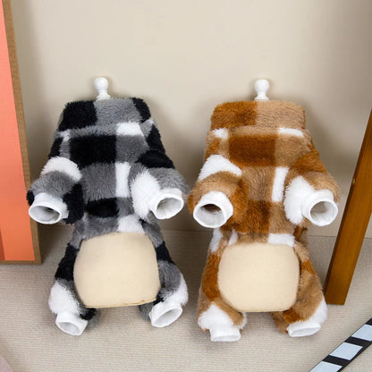 Winter Dogs Jumpsuit Clothes Chihuahua Pug Onesies Puppy Warm Pajamas for Small Mid Dogs Pet Jacket Coat Yorkies Bulldog Apparel