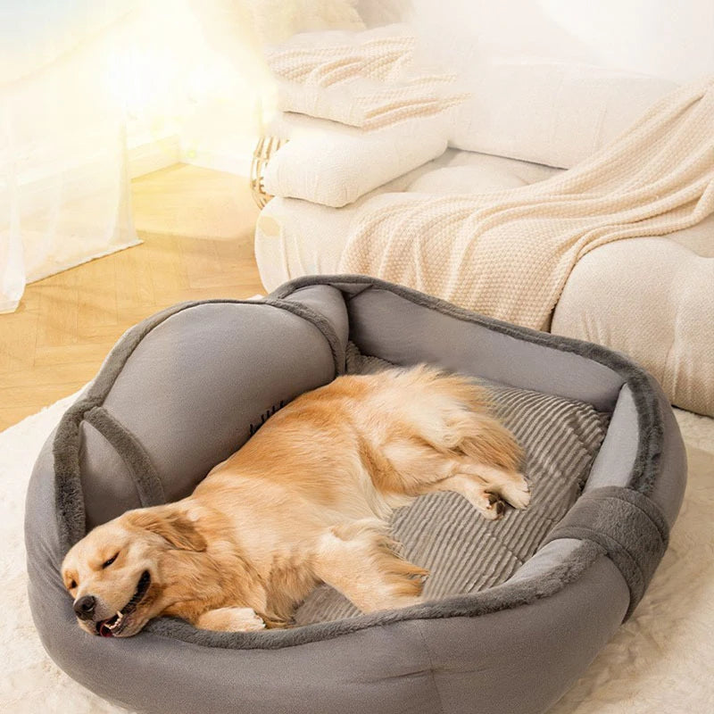 Big Dog Bed Dog Sofa Removable Washable Kennel Pet Large Sofa Plus Velvet Thick Deep Sleep Cushion Super Soft Mat For Dog Pet