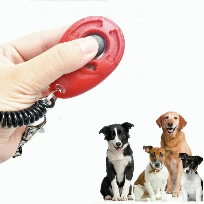 1Pcs Training Clicker Various Style Pet Cat Dog Click Trainer Aid Adjustable WristStrap Sound Key Chain Dog Repeller Pet Product