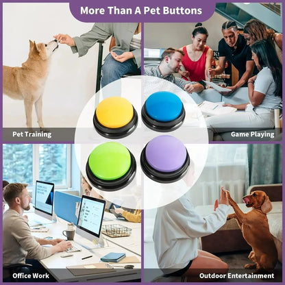 Dog Communication Buttons Voice Recording Button for Pet Training Buzzer 30 Second Record Playback Funny Gift for Talking Pet