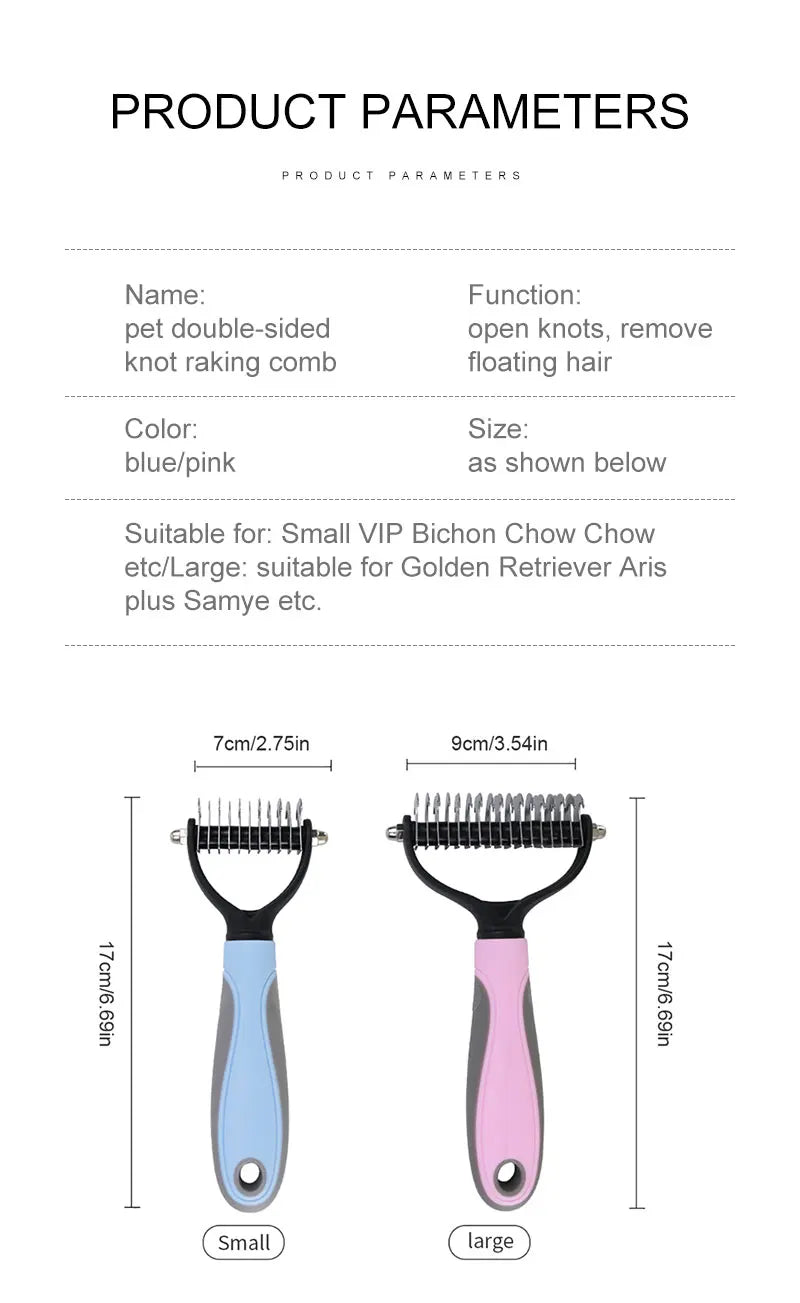 Dog Brush Pet Dog Hair Remover Cat Comb Grooming And Care Brush For Matted Long Hair and Short Hair Curly Dog Supplies Pet Items