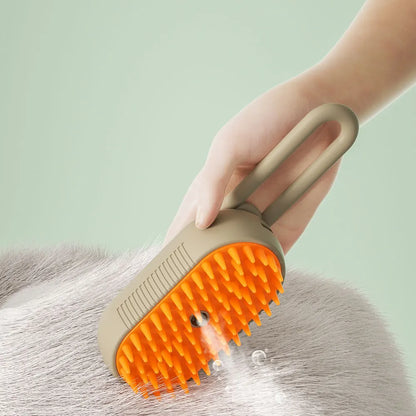 Cat Steamy Brush For Shedding And Grooming 3 in 1 Multifunctional Rechargeable Cleaning Pet Spray Comb For Cat And Dog Massage