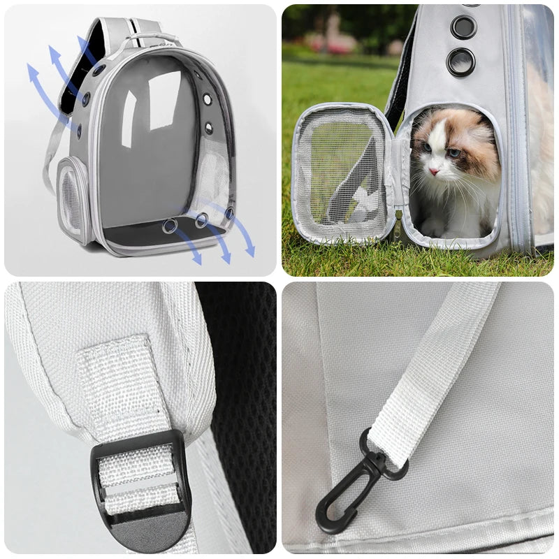 cats bag space design, Transparent Pet Cat Carrier Bag Airline Approved Designed for Travel Hiking Walking and Outdoor Use pet Backpack