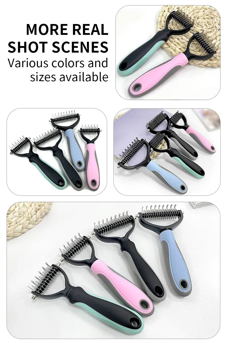 Dog Cat Hair Removal Comb Pet Long Hair Short Hair Pet Grooming Care Brush Trimming Dematting Brush Dog Pet Grooming Equipment