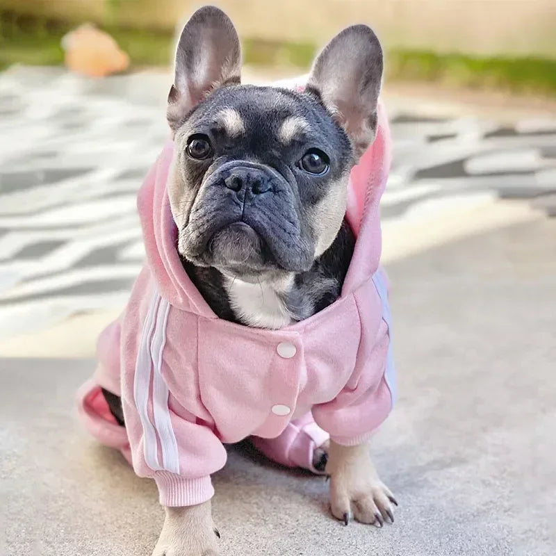 Adidog Clothes Dog Jumpsuit Warm Puppy Pet Clothes For Dog Hoodies Sweatshirt Yorkie French Bulldog Clothing For Dog Coat Jacket