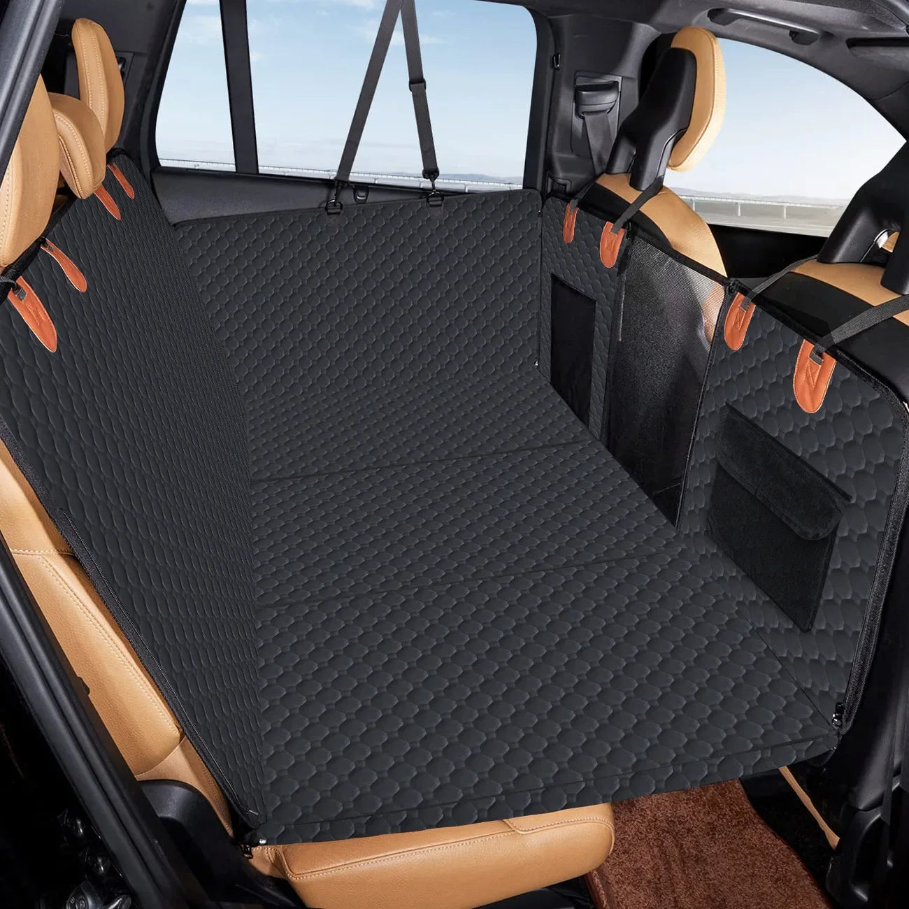 Load-bearing waterproof extended car pad Pet pad Travel dog hammock Dog back seat extra car pad