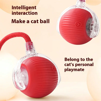 Rechargeable Cat Toys Interactive Smart Pet Interaction Automatic Rolling Ball Toy Accessories for Cats Electric Dog Ball Things