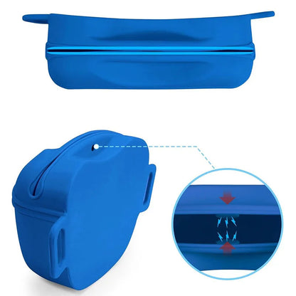 The New Silicone Dog Training Waist Pack Goes Out Portable Diagonal Dog Food Bag Pet Waterproof Small Bag Dog Outdoor Snack Bag