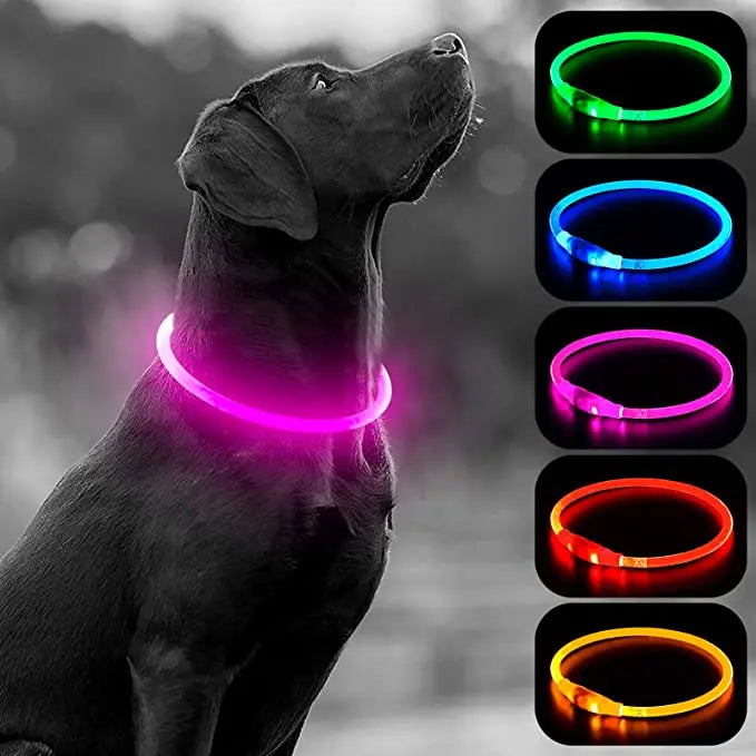 Led Luminous Dog Collar Light USB Charging Necklace, Flashing DIY Glowing Safety Anti Lost Cat Dogs Collar Accessories Supplies