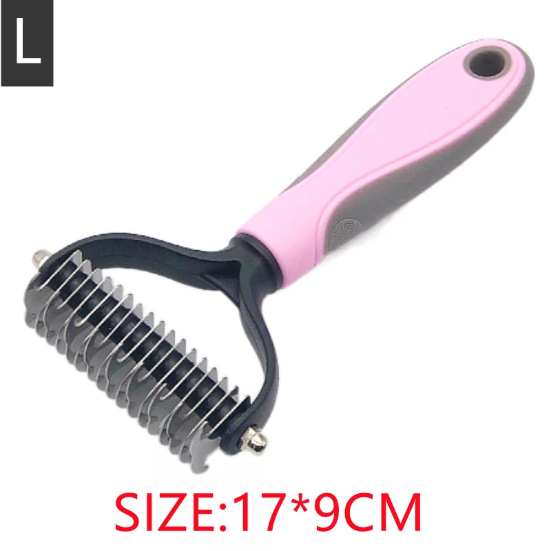 2025 Pets Tool, New Hair Removal Comb for Dogs Cat Detangler Fur Trimming Dematting Brush Grooming Tool For matted Long Hair Curly Pet