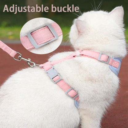 Puppy Harness Leash Set for Small Medium Dog Cat Vest Breathable Pet Chest Strap French Bulldog Chihuahua Poodle Pet Supplies