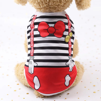 Puppy Dogs Soft Vests Pet Dog Clothes Cartoon Clothing Summer Shirt Casual T-Shirt for Small Pet Supplies